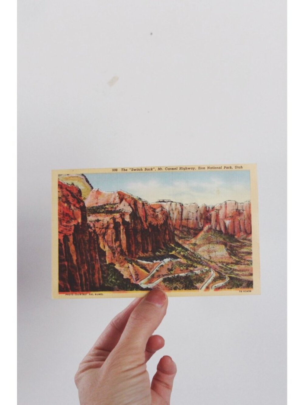 Vintage Zion National Park Utah Postcard - "The Switch Back" Mt. Carmel Highway